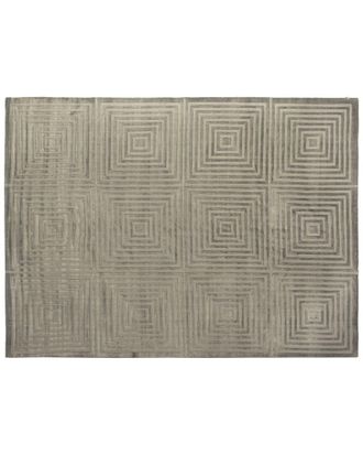 Exquisite Rugs Dove Embossed Hand-Loomed Dark Gray Area Rug