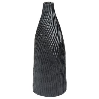Beliani Jarr&oacute;n Decorativo Negro De Terracota Minimalista Decoraci&oacute;n Escandinava Moderna Florentia