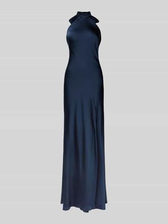 Mascara Abendkleid mit Neckholder zum Binden in Marine, Gr&ouml;&szlig;e 44