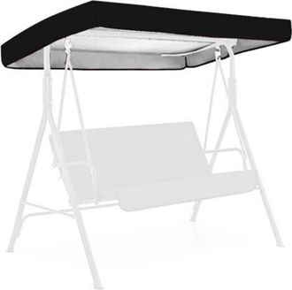 OEM Auvent De Balancelle - 191 X 120 Cm - Impermeable Plaque Argent - Pour Balancelle 2 3 Places Ext&eacute;rieur - Noir - 1 Pi&egrave;ce