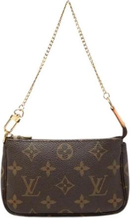 Louis Vuitton Pre-owned Mini Pochette Accessoires - Dames - Vintage Mini Tas - Bruin - ONE Size - Vintage