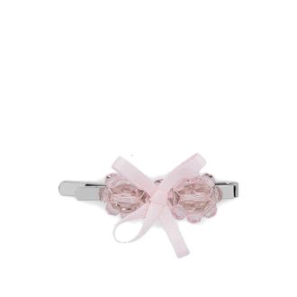 Simone Rocha Bow Crystal Flower Hair Clip