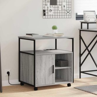 vidaXL Gabinete Con Estaci&oacute;n De Carga 61 X 46 X 67 Cm Gris Sonoma Vidaxl