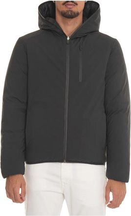 Save The Duck Omkeerbare Harrington Jas met Capuchon - Heren - Winterjassen - Zwart - 2XL - Polyester - Jassen