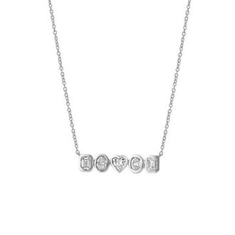 LuvMyJewelry Cassira 14K Gold Lab Grown Diamond Necklace - 0.75 Ct in 14K White Gold at Nordstrom