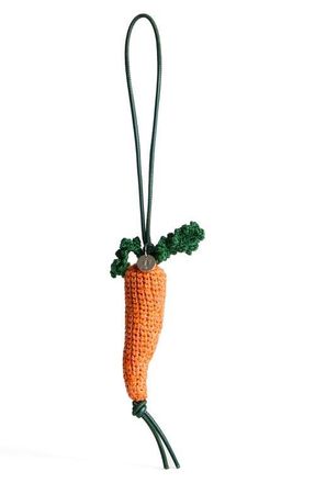 J.W.Anderson Crocheted Carrot Mercerized Cotton Bag Charm in Orange at Nordstrom