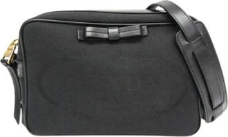 Prada Pre-owned Logo Jacquard Schoudertas - Dames - Vintage Schoudertas - Zwart - ONE Size - Leer - Vintage