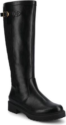 Journee Collection Zemmie Knee High Boot in Black at Nordstrom Rack, Size 7.5 Regular Calf