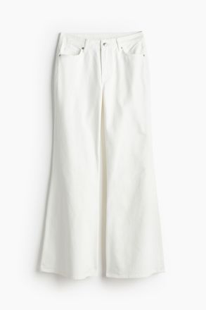 H&M Flared Regular Jeans - White