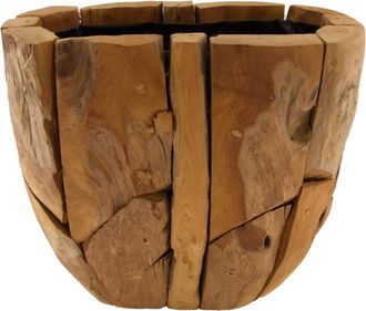 Schubiger M&ouml;bel Pflanzengef&auml;ss Teakholz H: 36 cm