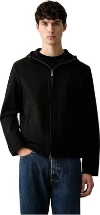 Emporio Armani Hooded Jacket - Heren - Vesten met rits - Zwart - L - Polyester - Hoodies & sweatvesten