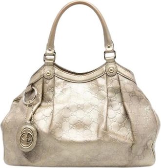 Gucci Pre-owned Handbags, female, Beige, Size: ONE SIZE Pre-owned Sukey
