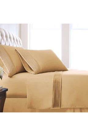 Southshore Fine Linens Premium Collection Pleated Extra Deep Pocket Sheet Set in Gold at Nordstrom Rack, Size Twin X-Long