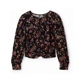Desigual Overhemden, Dames, Veelkleurig, S, Gebloemde Blouse