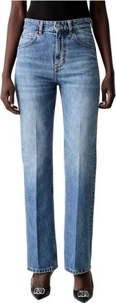 Victoria Beckham Julia Straight Jeans - Dames - Regular Fit Jeans - Blauw - W28 L34 - Katoen - Jeans