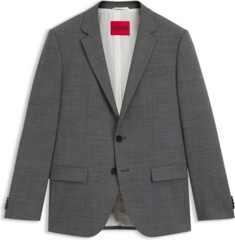 HUGO BOSS Slim-fit jacket in wool-blend sharkskin