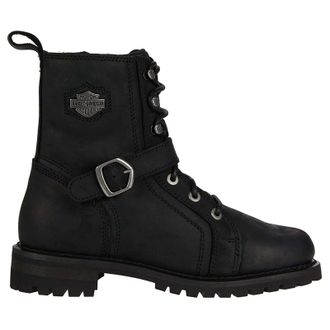 Harley-Davidson Harley Davidson Lornell 6 Inch Lace Leather Womens Ankle Boots - Black - Size:UK 7.5