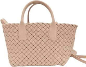 Bottega Veneta Pre-owned Intrecciato lamskin handtas - Dames - Vintage Handtas - Roze - ONE Size - Leer - Vintage