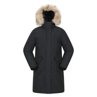 Mountain Warehouse Dames Marlow Extreme Donzen Waterdichte Parka (Zwart)