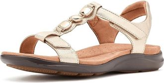 Clarks Kitly Gem Womens Sandals Champagne Leather : 6.5 B - Medium