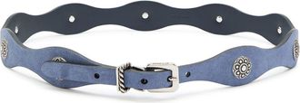 Etro Studded Suede Belt - Blue - 90 (UK14 / L)