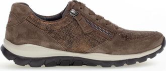 Gabor Bruine leren mix sneaker voor dames - Dames - Sneakers - Bruin - 42 EU - Leer - Schoenen