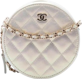 Chanel Pre-owned Vintage Crossbody Bag - Dames - Vintage Schoudertas - Wit - ONE Size - Leer - Vintage
