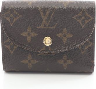 Louis Vuitton Brown Coated Canvas Wallet (Tri-Fold) (Pre-Owned)
