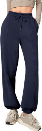 Generic Sweatpants for Women Fleece Lined Winter Warm Outdoor Jogging Pants Loose Sweatpants Lounge Thermal Comfy Baggy Joggers Workout Running Trousers Elast