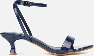XY London Womens XY London Womens/Ladies Antonia Patent Leather Sandals - Navy - Size: 7