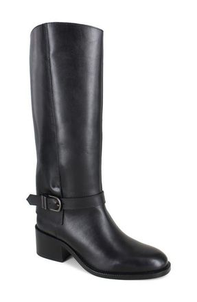 Zigi Soho Simeon Knee High Riding Boot in Black Leather at Nordstrom, Size 11