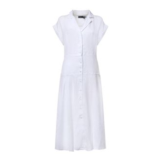 Polo Ralph Lauren Shirt Dress - Dames - Shirt Kleedjes - Wit - S - Katoen - Kleedjes