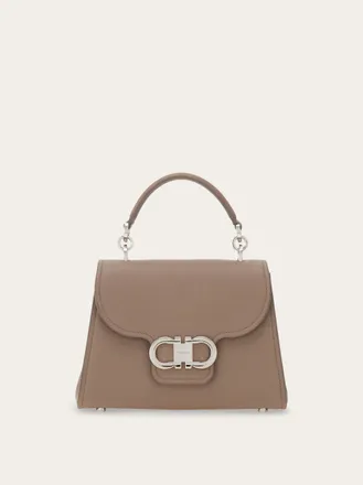 Ferragamo Donna Top handle Double Gancini (S) Beige