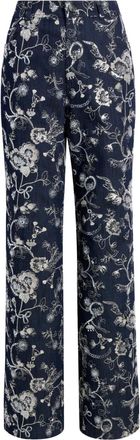 Cinq &agrave; Sept Pantaloni Nolita con ricamo - Blu