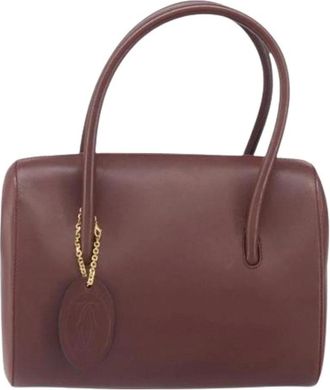Cartier Pre-owned Handbags, female, Red, Size: ONE SIZE Pre-owned Vintage Leather Handbag
