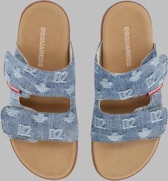 Dsquared2 Double Band Cotton Sandals - Multicolor
