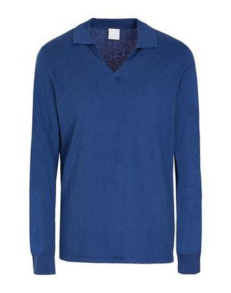 8 by YOOX ORGANIC COTTON-CACHEMERE BLEND KNITWEAR L/SLEEVE POLO