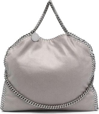 Stella McCartney Falabella Fold-Over Tote - Dames - Handtassen - Grijs - ONE Size - Su&egrave;de - Tassen
