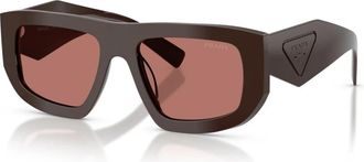 Prada Geometric Frame Zonnebrillen - Dames - Zonnebrillen - Paars - 53 MM - Accessoires