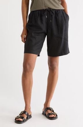 James Perse Linen Bermuda Shorts in Black at Nordstrom Rack, Size 3 (Fits Like 8-10 Us)