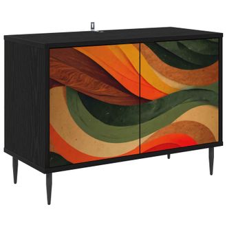 vidaXL Mueble De Tv Bonn 69 X 33 X 50,5 Cm Roble Negro Vidaxl