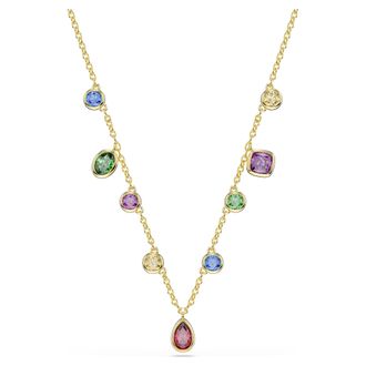 Swarovski Imber Mixed Cuts, Multicolored, 18K Gold Finish Necklace