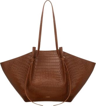 Yuzefi Large Mochi Tote - unisex - Shoppers - Bruin - ONE Size - Leer - Tassen