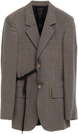 Balenciaga Wrap Tailored Jacket - Dames - Blazers - Bruin - S - Katoen - Jassen
