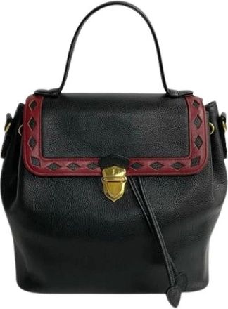 Saint Laurent Pre-owned Vintage Handtas - Dames - Vintage Handtas - Zwart - ONE Size - Leer - Vintage