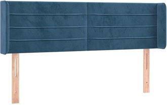 vidaXL Cabecero Con Led De Terciopelo Azul Oscuro 147x16x78/88 Cm Vidaxl