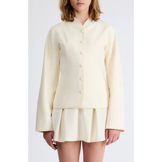 Extro&Vert Felicity Tailored Blazer in Ivory at Nordstrom, Size X-Large