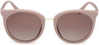Guess Round Sunglasses in Shiny Beige /Gradient Brown at Nordstrom Rack