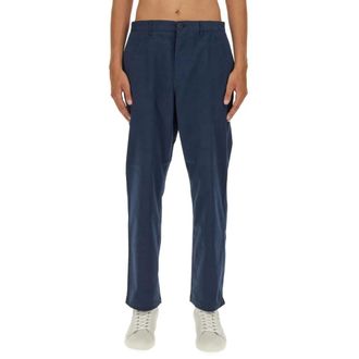 Paul Smith Casual Straight Leg Broeken - Heren - Broeken - Blauw - Maat: W30 Katoen