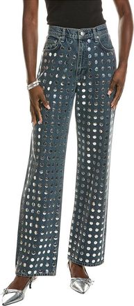 Rag & Bone Rag & Bone Shea High-Rise Full Kingston Stud Relaxed Straight Jean
